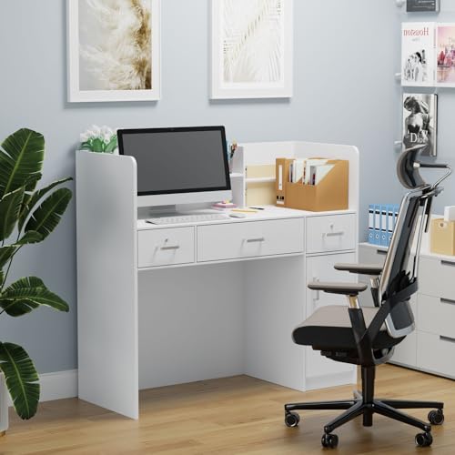 image for MOUMON Reception Desk Counter Desk for Checkout & Retail, Front Desk R