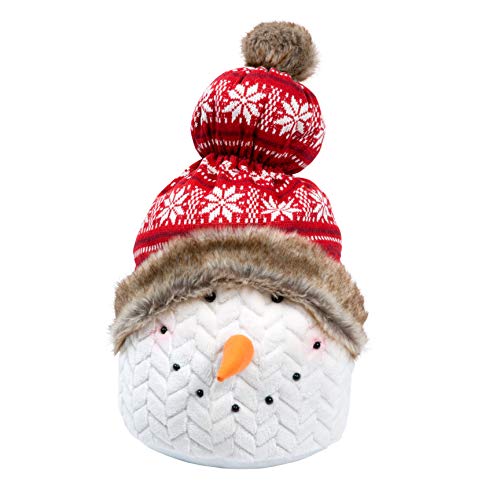 Flash Sale Pavilion Gift Company Pavilion-Merry-20 Inch Christmas Holiday Snowman with Plaid Hat Door Stopper, White