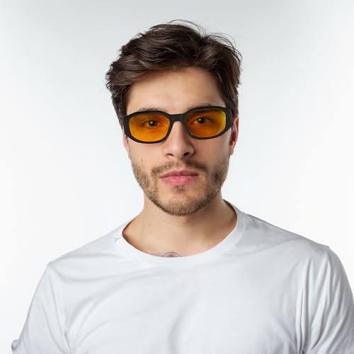 Image of FEISEDY Retro Trendy Rectangle Sunglasses Women Men Narrow Shades B2322 | |Vintage Shades |UV400 Protection |Blocks Glare |Women & Men |Comes With A Storage Case