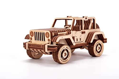 Wood Trick - Puzzle de Madera - Puzzle 3D - Coche Safari 4x4