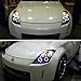 Ronnin - Fits 2003-2005 Nissan 350Z Upgraded Replacement LED Dual Halo Rims Running Lights Halogen Projector Headlights Assembly Pair | Black