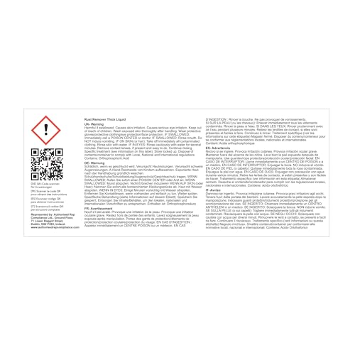 JENOLITE Rust Remover Thick Liquid | 150ml | Non-Drip Formula | Fast Acting Thixotropic Rust Remover For Metal | Removes Rust Back To Bare Metal | Suitable For Use On Vertical Surfaces - Image 9