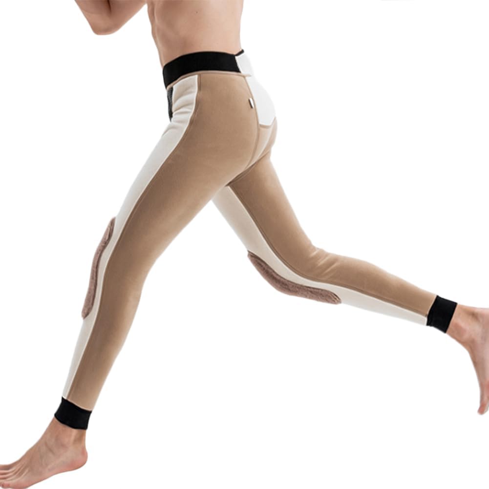 HSQSMWJ Men Long Johns Fleece Lined Thermals Bottom Set Base Layer for Cold Weather 2XL-4XL