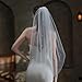 Cliory White Pearl Bride Veil Pearl Wedding Bridal Veil Short Wedding Veil Comb Bride Veil Bachelorette Party Veils for Women Wedding