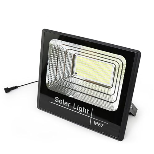 YXINHONGYUE Luz De Inundación Led Al Aire Libre, con Control Remoto Dusk Solar Al Amanecer Luz De Inundación Solar Adecuada para Patios, Fachadas De Edificios, Sitios De Construcción, Almacenes