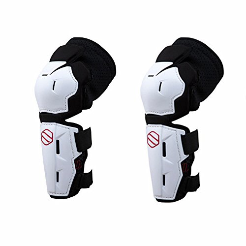 ZzheHou Kneepad Knee Brace Motorcycle Exercise Breathable Adult Aramid Fiber Friction Adjustable Knee Two Colors Comfortable and painless knee pads (Color : White, Size : Large)