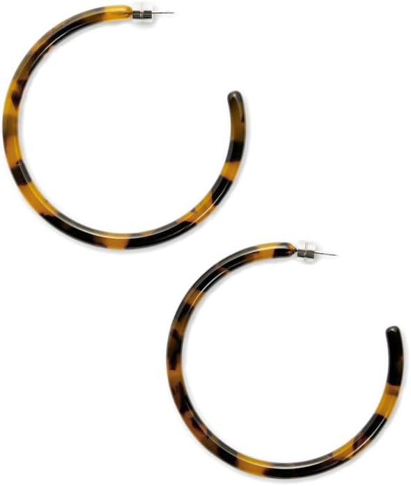 MACHETE Circle Hoop Earrings Acetate Resin Fashion Jewelry for Women