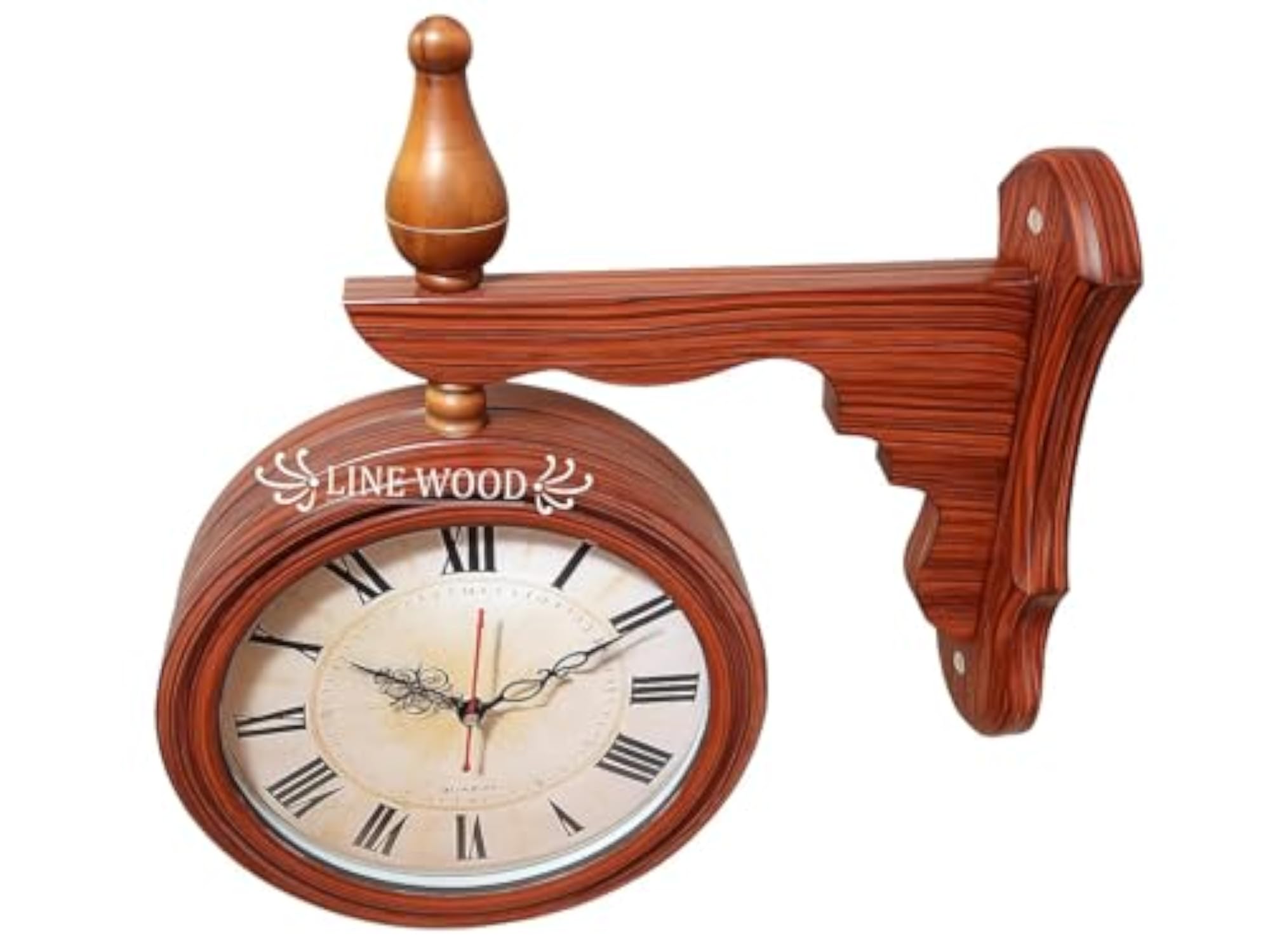 Unique Antique Collection Double-Sided Vintage Wall Clock