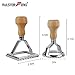 MASTER FENG Ravioli Stamp Maker Cutter with Roller Wheel Set, Mold with Wooden Handle and Fluted Edge, Pasta Press Kitchen Attachment (MF-1400)
