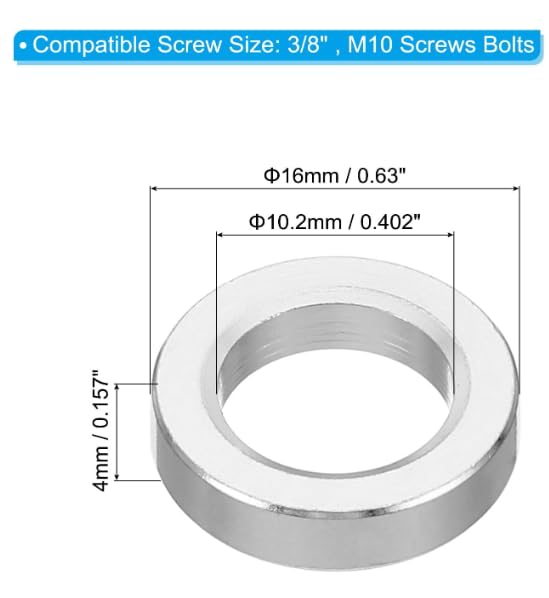 TA-VIGOR 10Pcs M10 Aluminum Spacer - Image 2