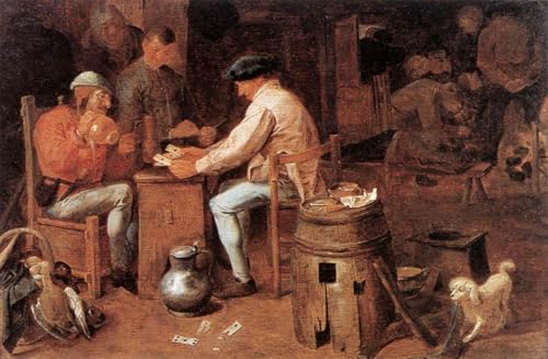Affiche les joueurs de cartes Adriaen Brouwer pour decoration de bureau