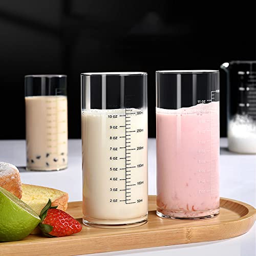 Vaso de vidrio medidor graduado 350 ml miniatura 6