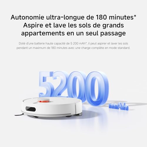 XIAOMI H40 Aspirateur Robot avec Station de Vidage Automatique, 10000 Pa