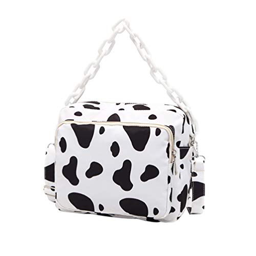 STOBOK Bolsa de Fraldas para Bebês Com Estampa de Vaca Bolsa de Ombro Bolsa de Enfermagem Bolsa Mult