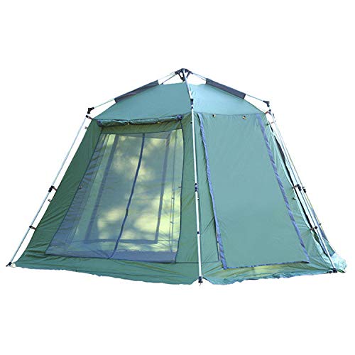 CBWZDJZDS Camping Exterior Telescópico Poste De Aluminio Automático Hexagonal Jardín Tienda De Campaña 5-8 Personas Tienda De Campaña Ejército Verde 5-8 Personas