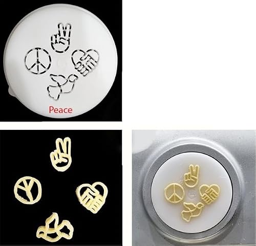 PASTADISC - Sign Language Pasta Disc Fit For Philips Automatic Pasta, Peace Sign Pasta, in Collaboration with Electric Philips Pasta Maker Attachments, Kitchen Appliances, Accessory Kit (Peace)