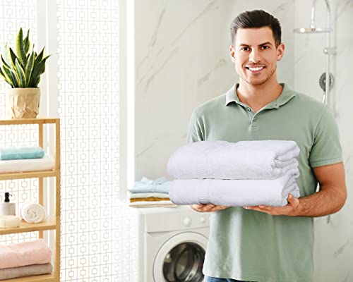 Utopia Towels - Luxurious Jumbo Bath Sheet 2 Piece - 600 Gsm 100% Ring Spun Cotton Highly Absorbent And Quick Dry Extra Large Bath Towel - Super Soft Hotel Quality Towel (35 X 70 Inches, White) #TOP7