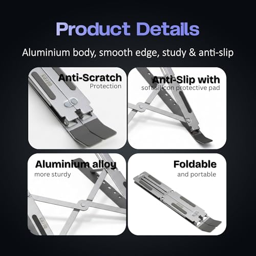 Image of FPX Elevate Laptop Stand for 15.6 inch Laptops, Adjustable, Silver