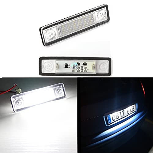 LEDFEWAG 2 Pièces LED Éclairage plaque immatriculation auto Compatible pour Opel Astra G Vectra B Tigra Zafira A