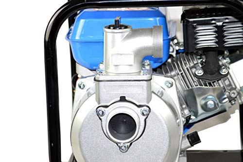 Motobomba de Agua a Gasolina BRACOG HJM20CX | Motor 4 Tiempos 196cc 6,5CV, Caudal 36.000 L/h, Elevación 28m, Aspiración 7m, Conexión 2" | Jardín y Riego