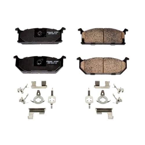 Image of PowerStop Front Brake Pads for Chevrolet Sprint 1985-88 | Geo Metro 1989-94 - Z17 Ceramic Brake Pads with Installation Hardware, 17-296