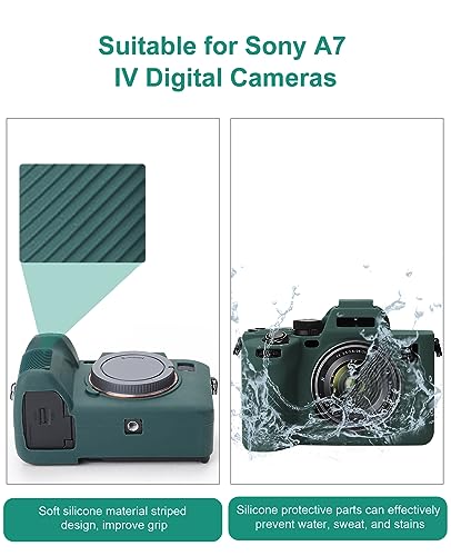 Funda de silicona para cámara Sony A7 IV verde miniatura 2