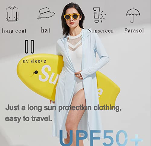 Ryaonfky Women's Uv Sun Protection Coat Cover-Up Dress Cooling Outdoor Clothing With Pockets Beach Fishing Hiking Hoodie #TOP3