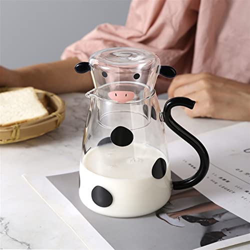 Taza de café reutilizable Vaso de vidrio, gran capacidad for vacas Taza de café con tapa, taza, cacao caliente tazas… - Imagen 4