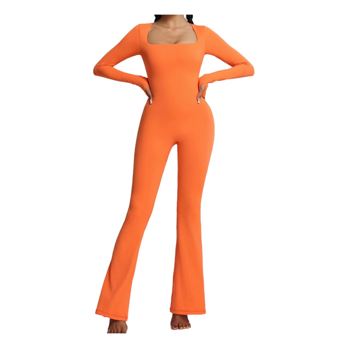 Ropa de Yoga para Mujer Traje Una Sola Sola-Color Naranja-s