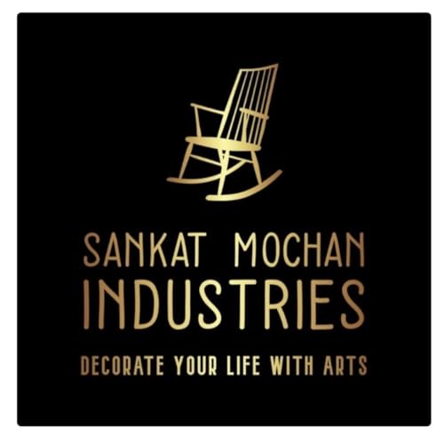 Image of SANKAT MOCHAN Industries Solid SHEESHAM Honey Brown Wooden King Size Bed Double Bed Furniture for Bedroom, Living Room, Home & Hostel (Honey Finish) Matters Size (6 * 6.5) (California King)
