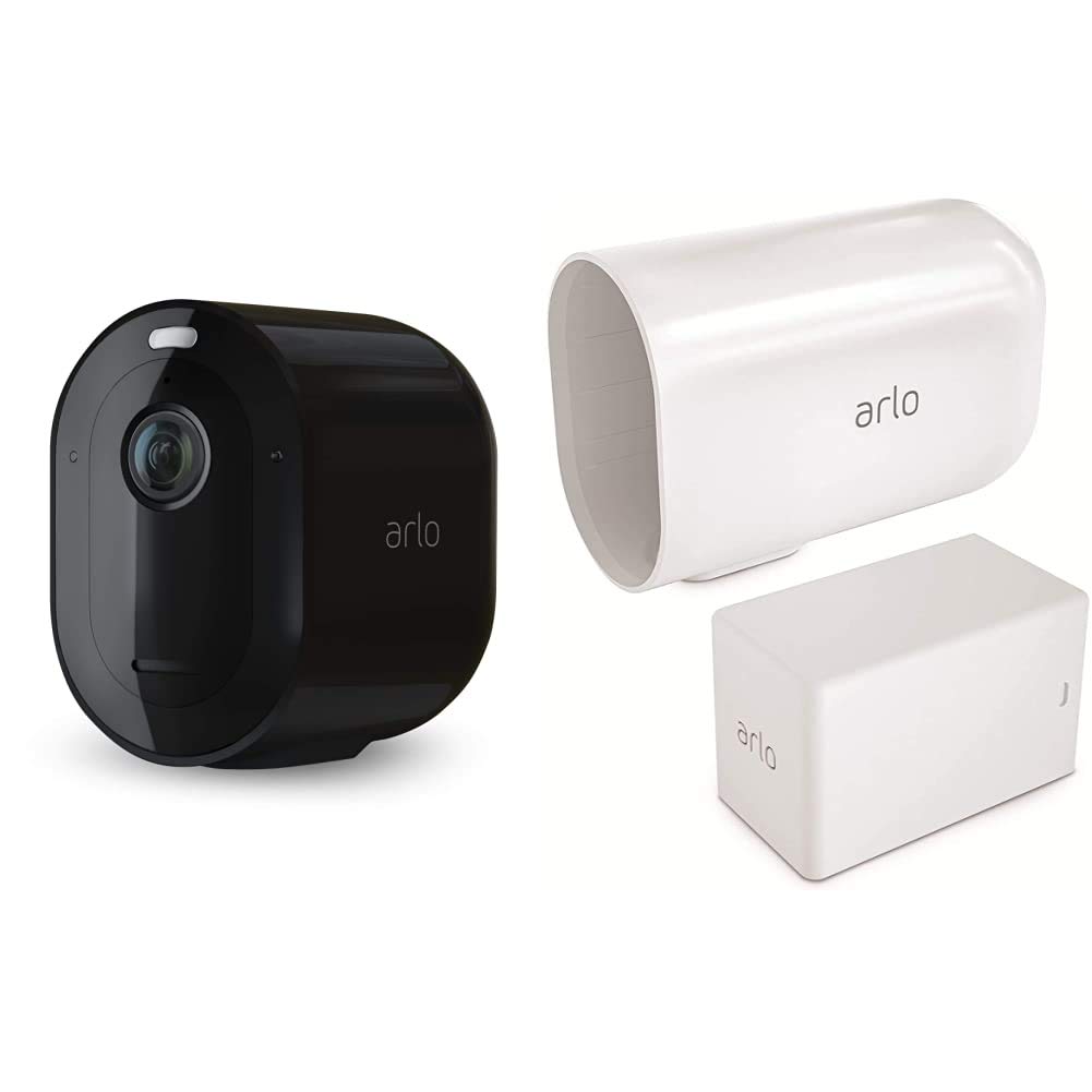 Arlo Pro3 Smart Home Security Camera CCTV Add on and XL Battery Pack, black
