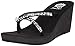 Yellow Box Women's Gateway Wedge Flip Flop, Black, 8 M US