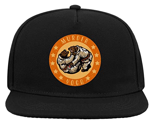 Gorra de béisbol Bears Brazilian Jiu Jitsu con acabados de alta densidad y visera plana negra