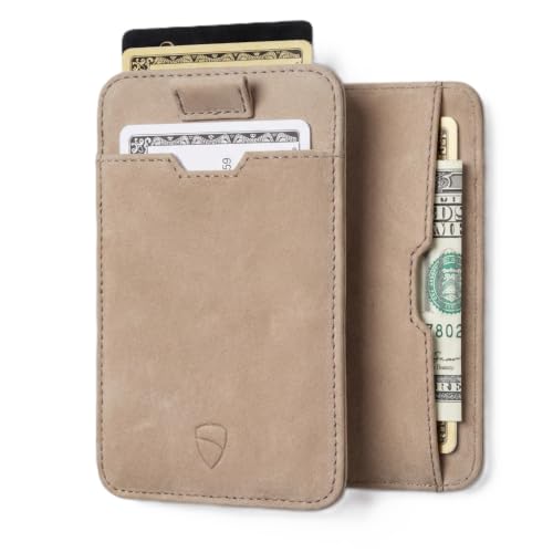 Image of Vaultskin CHELSEA Mens RFID Blocking Slim Leather Card Wallet - Minimalist Front Pocket Cardholder