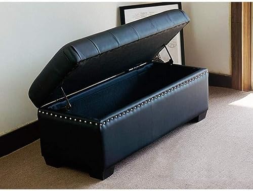 Ottoman repose-pieds bois massif pliable coffre salon