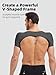 Seamless Men Plus Size Shoulder Pads to Improve Slippery, Narrow, Collapsed Shoulders Cosplay Cross-Dressing (Black, M)