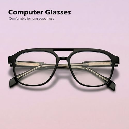 Image of ROYAL SON Blue Cut Computer Glasses | Anti Glare & Blocks Harmful Rays | UV Protected | Full Rim | Square | Men & Women | Small | SF-RS9090