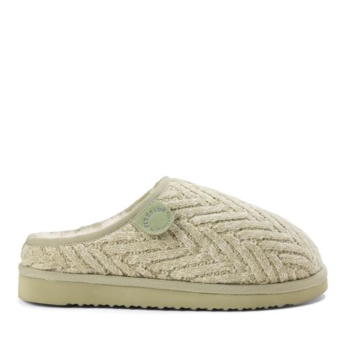 Image of Fireside by Dearfoams Women's Greta Genuine Shearling Clog Slippers, 100% Natural Suede Clogs for Outdoor & Indoor