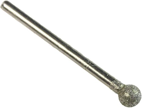 5 Pcs Diamond Grind Needle Head Cutter Jade Carve Precision Engrave Rotary Spherical Burr Round Ball Burrs Grinding Tool,3mm