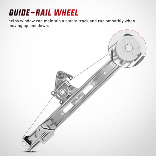 Image of Nilight 740-480 Rear Driver Side Window Regulator, Compatible with 1999-2005 BMW E46 323i 328i 325i 325xi 330i 330xi (Sedan /Wagon Only),OE Replacement