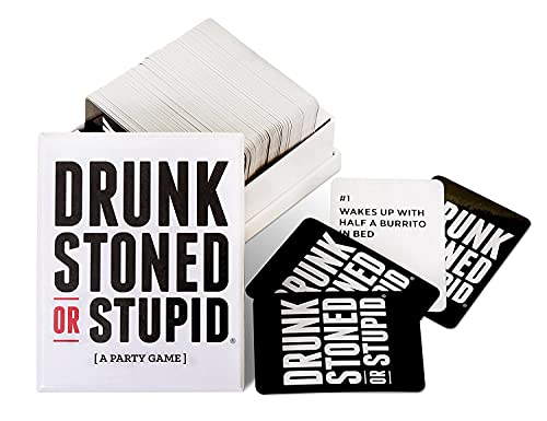 Image of Awestuffs Drunk Stoned OR Stupid Party Card Game, Adult Humor, Paper, Modern Style, for Unisex Adults
