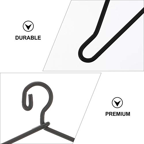 Milisten 50Pcs Doll Clothes Hanger Miniature Metal Doll Hangers Doll Gown Dress Outfit Holders For Dress Closet Doll House Accessories, Black, 4X2. 2Cm #TOP7