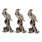 Matériau en laiton : fabriqué en laiton, cet aigle miniature en laiton est résistant au ternissement, garantissant qu'il reste une pièce maîtresse époustouflante pour les années à venir, sculptures d'oiseaux en laiton, statues de bureau, statue d'aigle