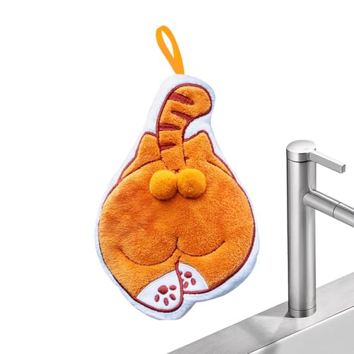 Generico Toallas para baño | suaves y de secado rápido con fantasía divertida gato – Toallas suaves lavables y reutilizables – Para fregadero, cocina, baño, casa, oficina, hotel, restaurante
