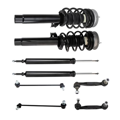 TRQ Front and Rear Suspension Kit Complete Strut & Coil Spring Assembly Shock Absorber Sway Bar Stabilizer Link Compatible with 2013-2015 BMW X1
