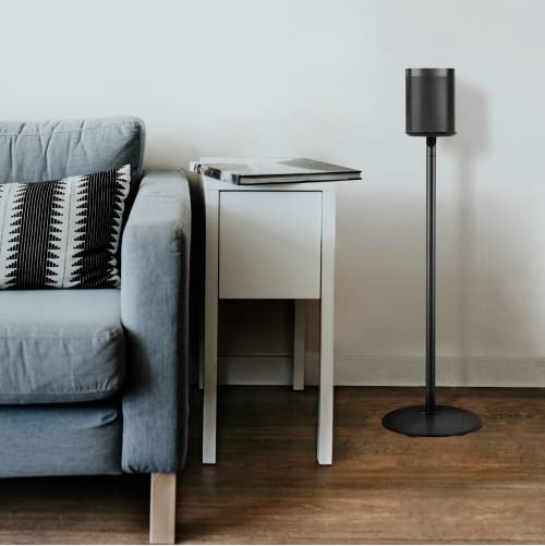 Mount Plus MP-SB54F 2 Pack Fixed Height Speaker Floor Stand Made for Sonos Speakers | Compatible with Sonos One, One SL, Play:1 Play:3 Play:5 | Cable Management (2 Pack Black Floor Stand) by Mount Plus - Used condition - US$45.49