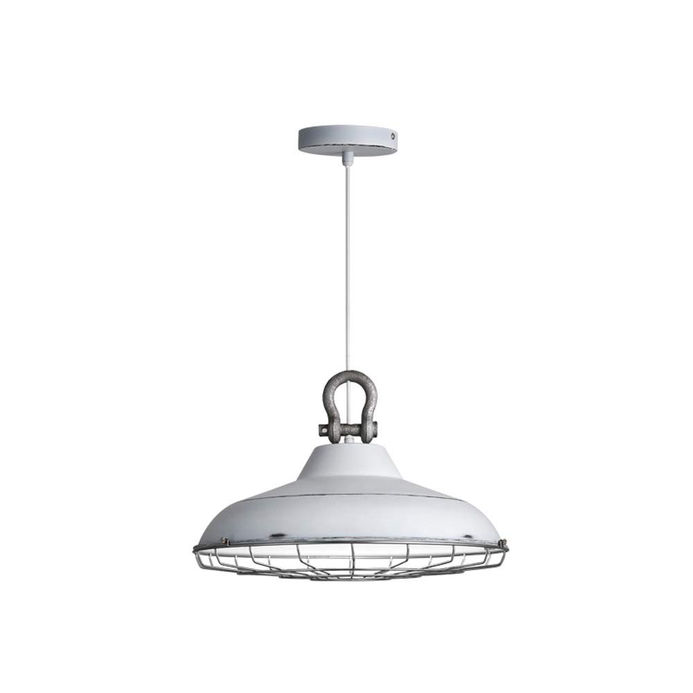 Suspension industrielle réglable luminaire plafonnier vintage E27 métal noir salon