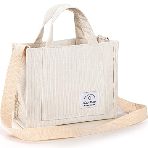 WantGor Tote Bag for Women, Corduroy Crossbody Bags Shoulder Hand...