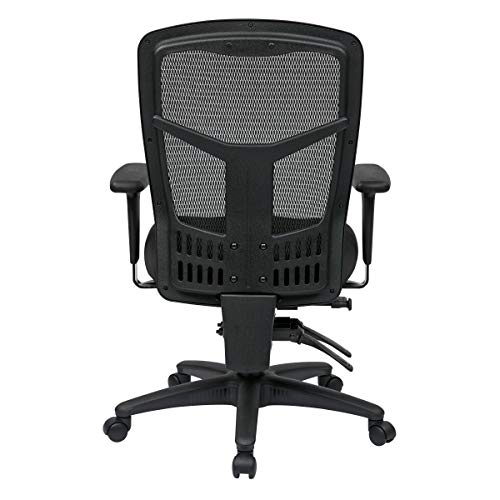 Office Star Progrid Breathable Mesh Manager's Office Chair With Adjustable Seat Height, Multi-Function Tilt Control And Seat Slider, High Back, Coal Freeflex Fabric #TOP6