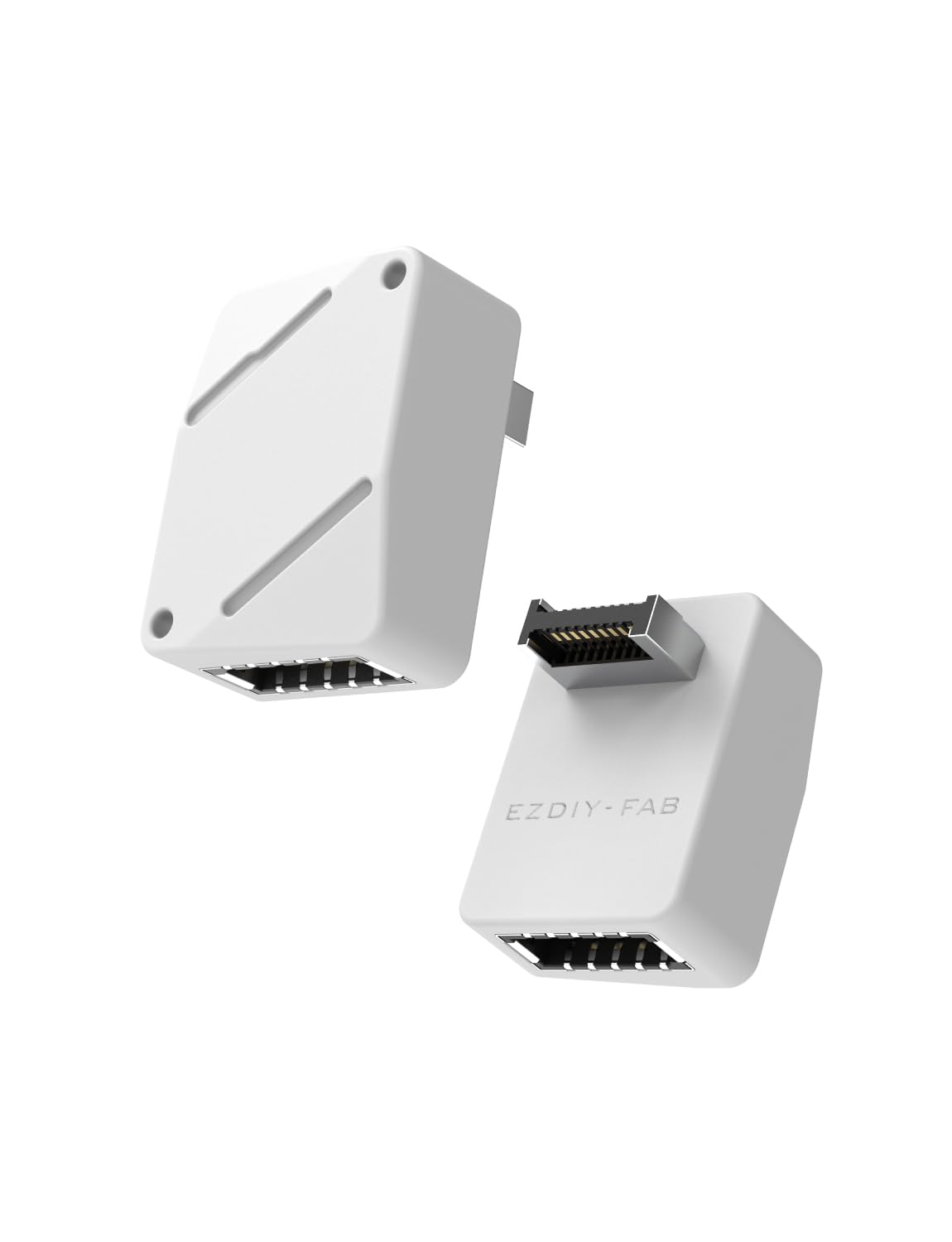 Photo 1 of EZDIY-FAB USB 3.2 Gen 2 Type-E 90 Degree L-Shape Adapter, Motherboard USB-C Header Converter for Front Panel, Type-E Male to Female, Supports USB 3.2 Gen 2 (10Gbps) and Gen 2x2 (20Gbps),White-STD